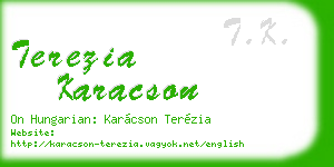 terezia karacson business card